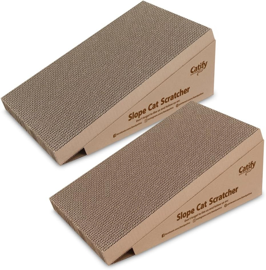 Cat Scratcher Replacement Pads - Cardboard Cat Scratcher Pad, Relieves Stress, Supports Pet Behaviors, 5 Count