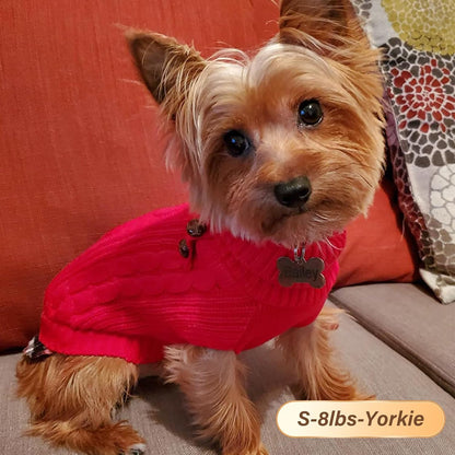 Dog Christmas Sweater Stretchy Pet Coat for Small Dogs Male Turtleneck Small Dog Sweater Red Puppy Clothes Knitwear Puppy Coats with Gingham Patchwork Pet Clothes for Fall Winter