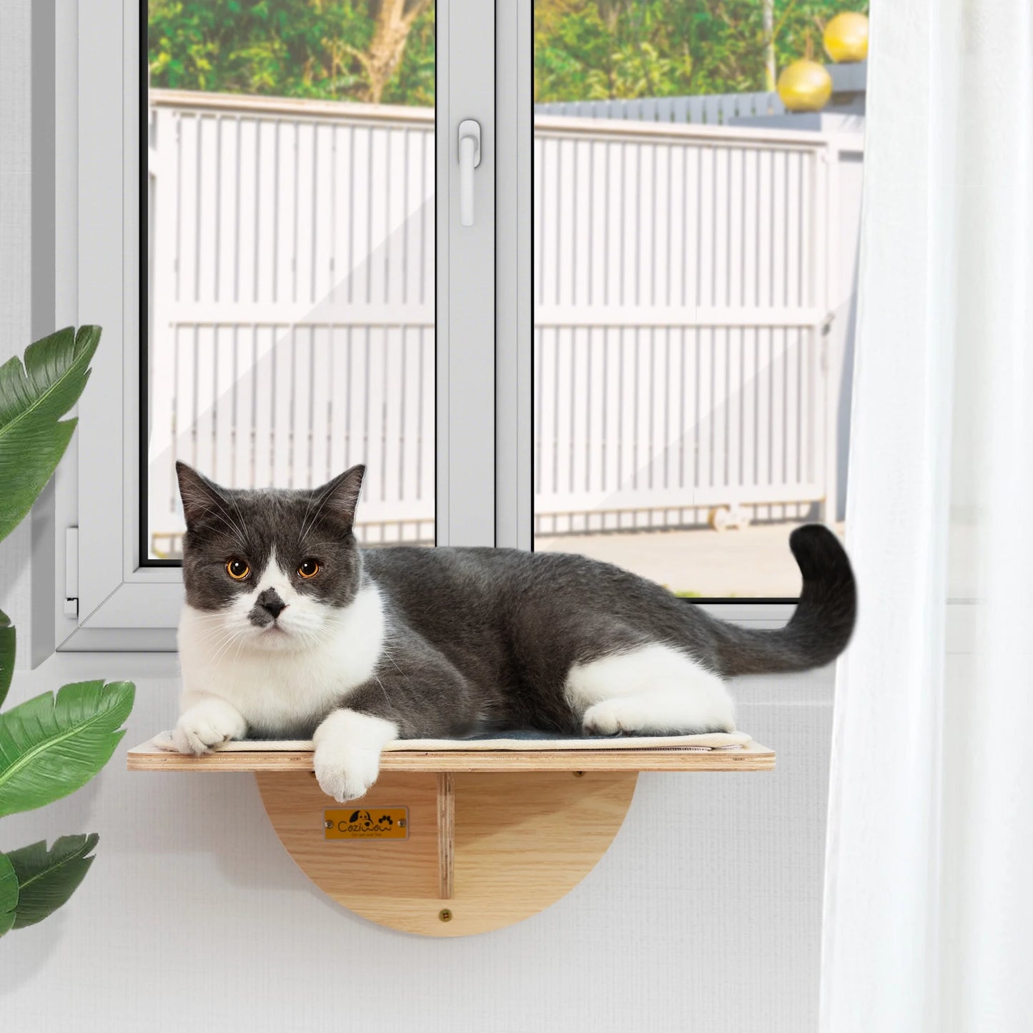 Cat Window Perch Cat Hammock Window Seat W/ Strong Suction Cups, Holds up to 22 Lbs