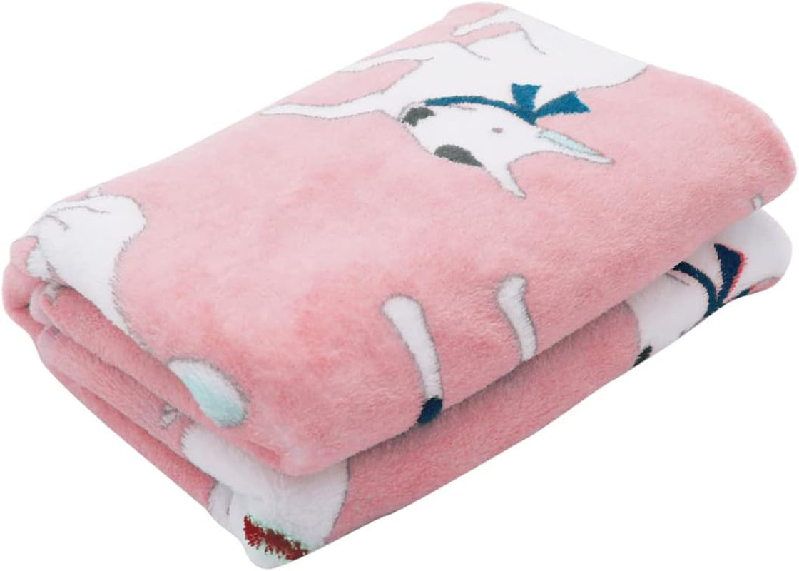 Fluffy Flannel Fleece Pet Dog Bed Throw Blanket Cover for Couch, 29.5 X 39.5 Inches Cute Animals Design Doggy Blankets for Small Medium Puppy Cats (Beige, Bulldog)