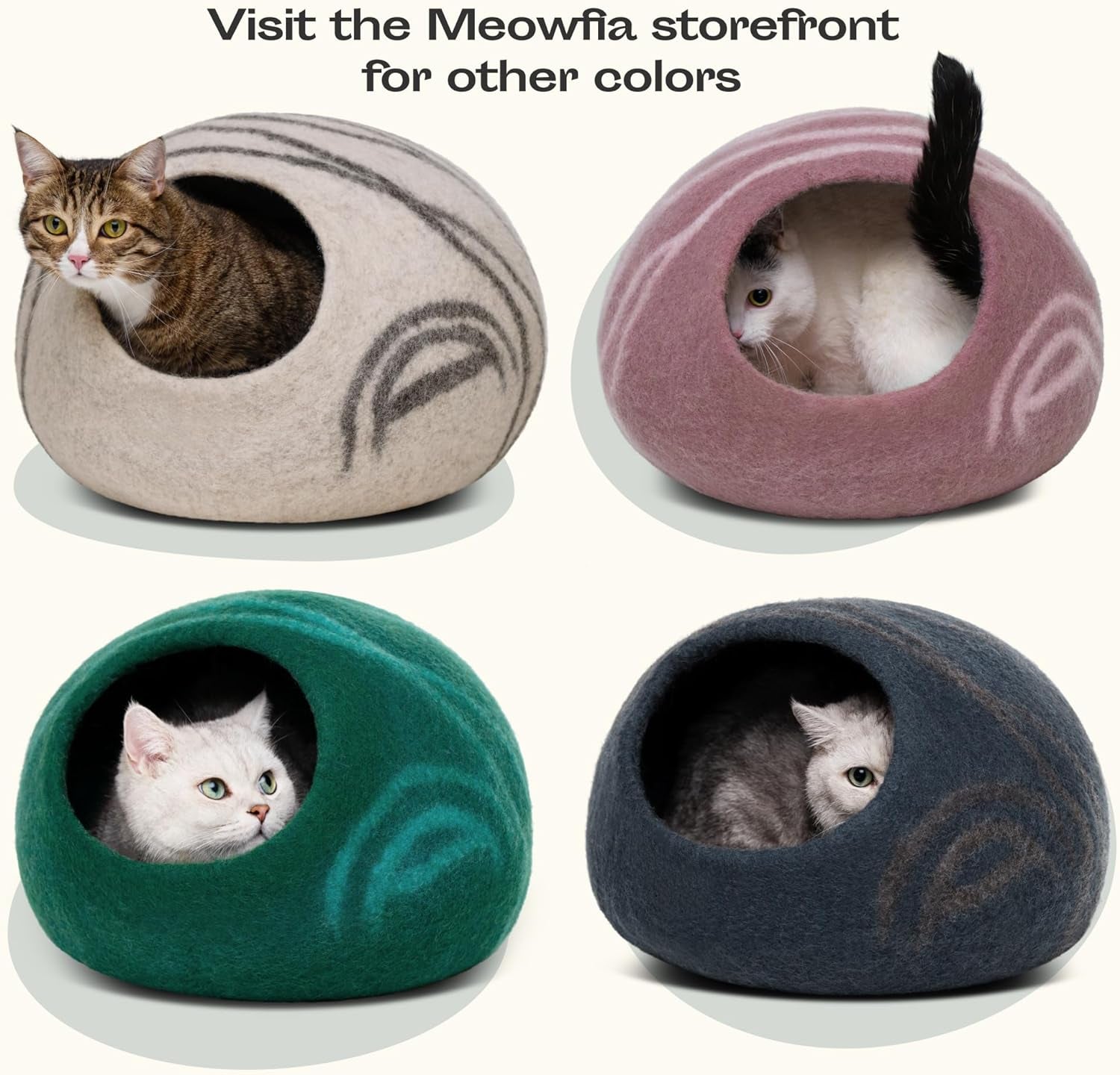Cat Enclosure – Premium Felt Cat Enclosure for Indoor Cats, Handmade 100% Merino Wool