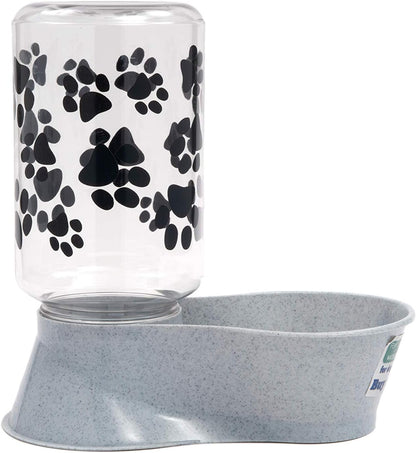 Reversable Water or Dry Food Feeders for Cats and Dogs (Large, Granite)
