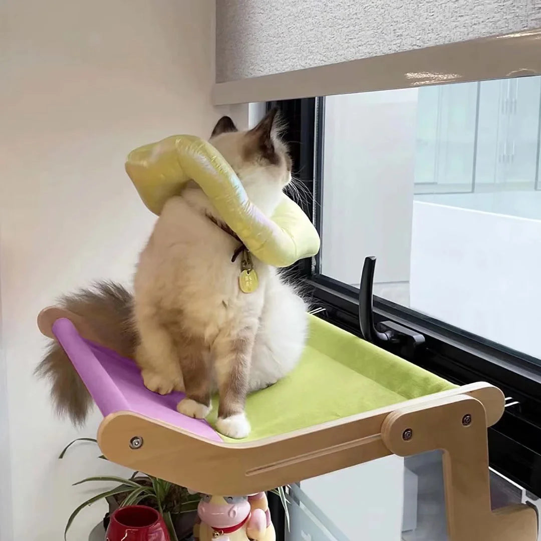 Medium Cat Sill Window Perch Lounge Mount Hammock Window Seat Bed Shelves for Indoor Cats,Purple