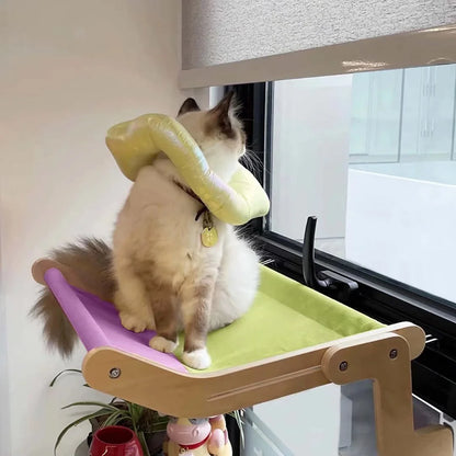 Medium Cat Sill Window Perch Lounge Mount Hammock Window Seat Bed Shelves for Indoor Cats,Purple
