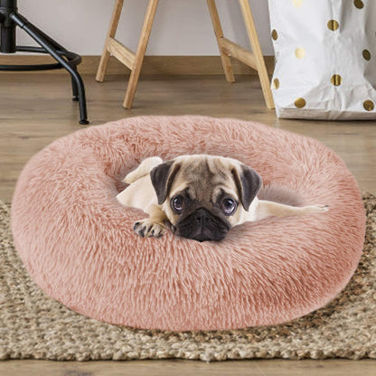 round Dog Bed Cuddler Washable round Pet Bed for Cats and Medium Dogs Comforting Dog Bed