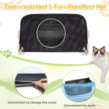 Cat Window Perch, Sturdy Foldable Cat Hammock Window Seat, Cordless Resting Pet Bed Indoor