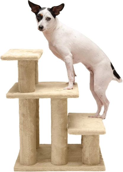 Steady Paws Multi-Step Pet Stairs for High Beds & Sofas - Gray, 4-Step