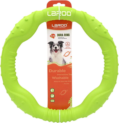 Dog Ring Toy - Durable Flying Ring for Fetch, Water Play & Training | Tough Chew-Proof Design for Aggressive Chewer Breeds, Easy-Throw Lightweight Frisbee for Medium/Large Dogs(Green/30Cm)