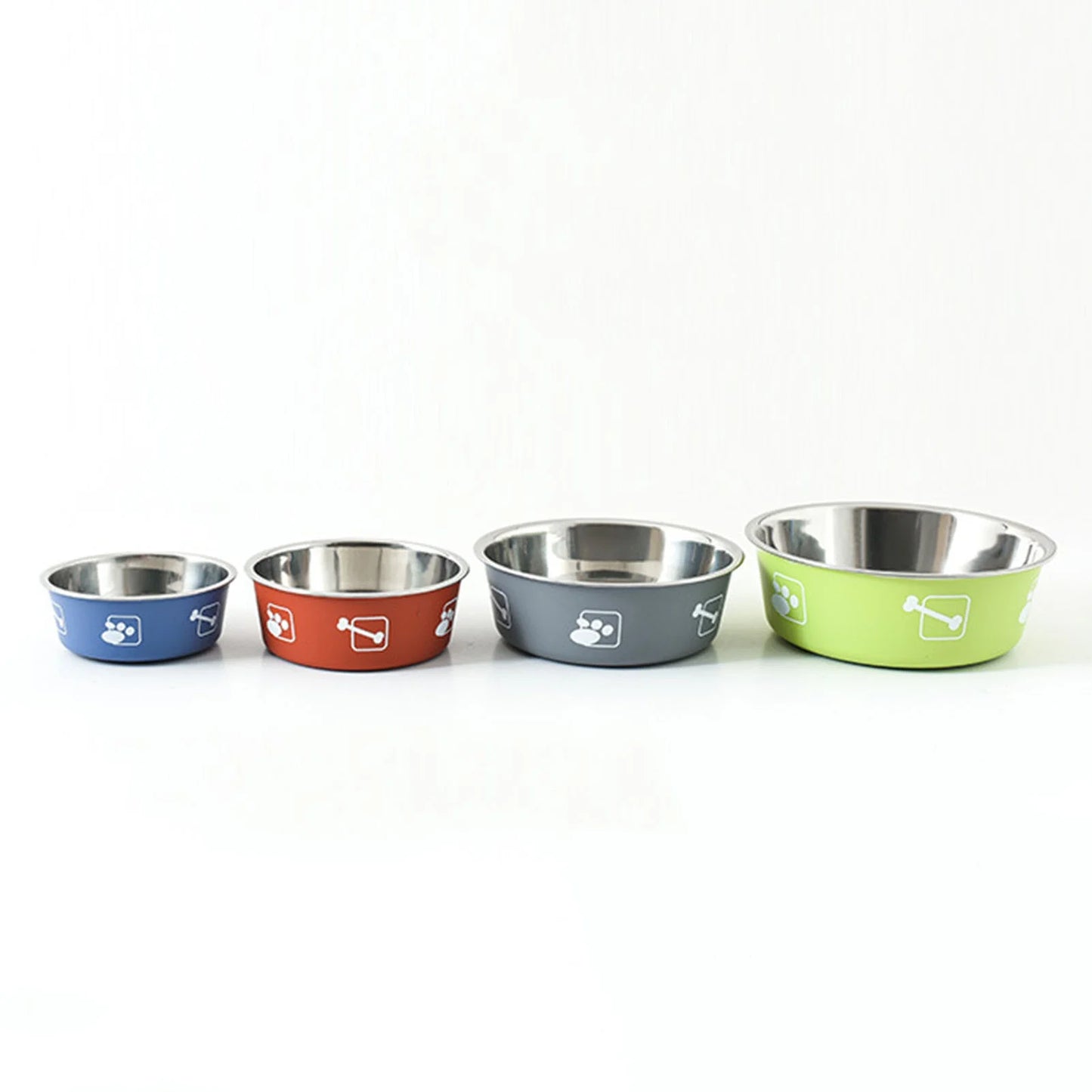 Dog Bowls Stainless Steel Dog Bowl with Non Skid Rubber Base,Durable Food Water Dishes Dog Bowls Feeder Bowl for Small Medium Dogs Cats