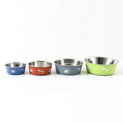 Dog Bowls Stainless Steel Dog Bowl with Non Skid Rubber Base,Durable Food Water Dishes Dog Bowls Feeder Bowl for Small Medium Dogs Cats
