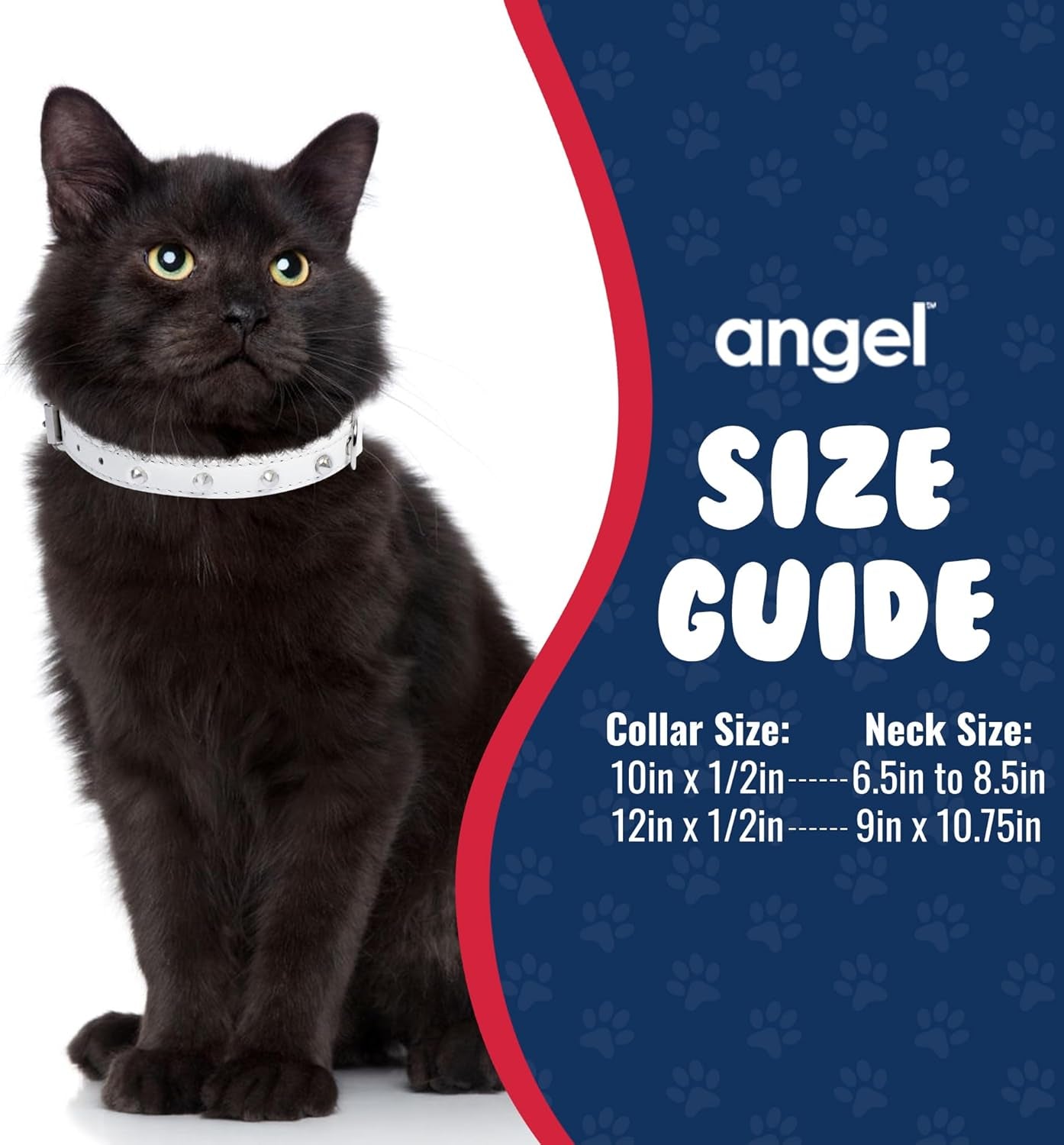 Studded Cat Collar, Genuine Leather Kitten Collar, Sturdy Breakaway Cat Collar with Bell and Elastic Stretch, Cat Accessories, Ivory White, 10 X 1/2 Inches -