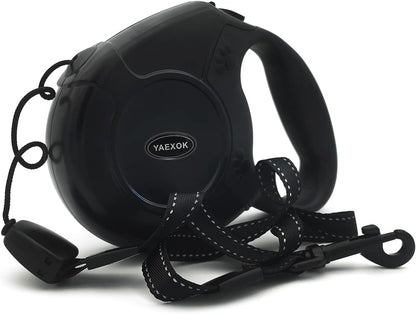 Heavy Duty Retractable Dog Leash 26Ft,Pet Long Walking Leashes Leads for Small Medium Large Dogs Doggie up to 110Lbs (Black)