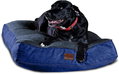 Extra Large Dog Bed with Removable, Washable Cover and Waterproof Liner. Pillow Stuffed with Orthopedic Memory Foam Blend. Made for Big Dogs up to 100 Pounds or More.
