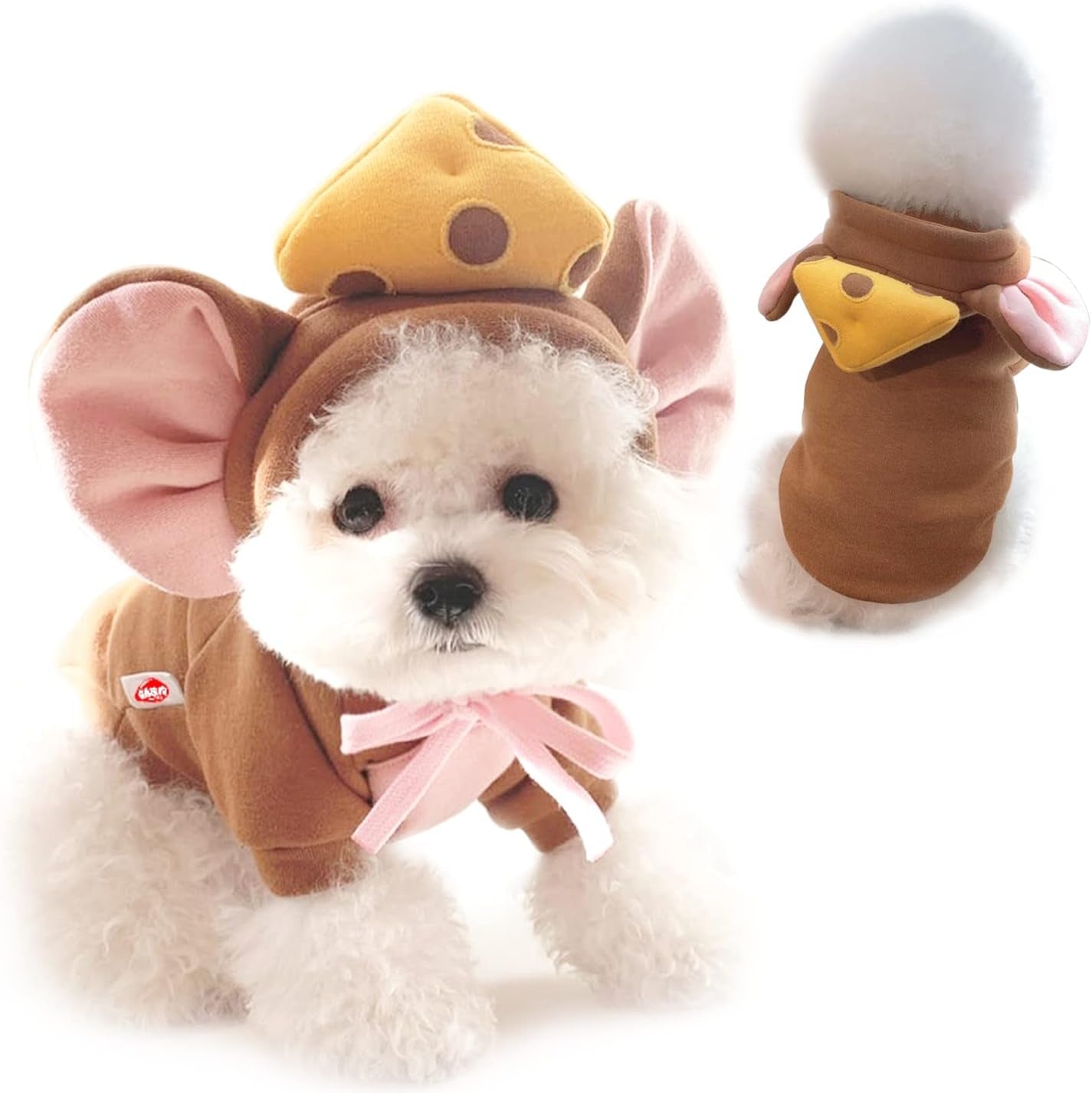 Dog Hoodie Basic Sweater Coat Cute - Frog Shape Warm Jacket Pet Cold Weather Clothes Outfit Outerwear for Cats Puppy Small Medium Dogs