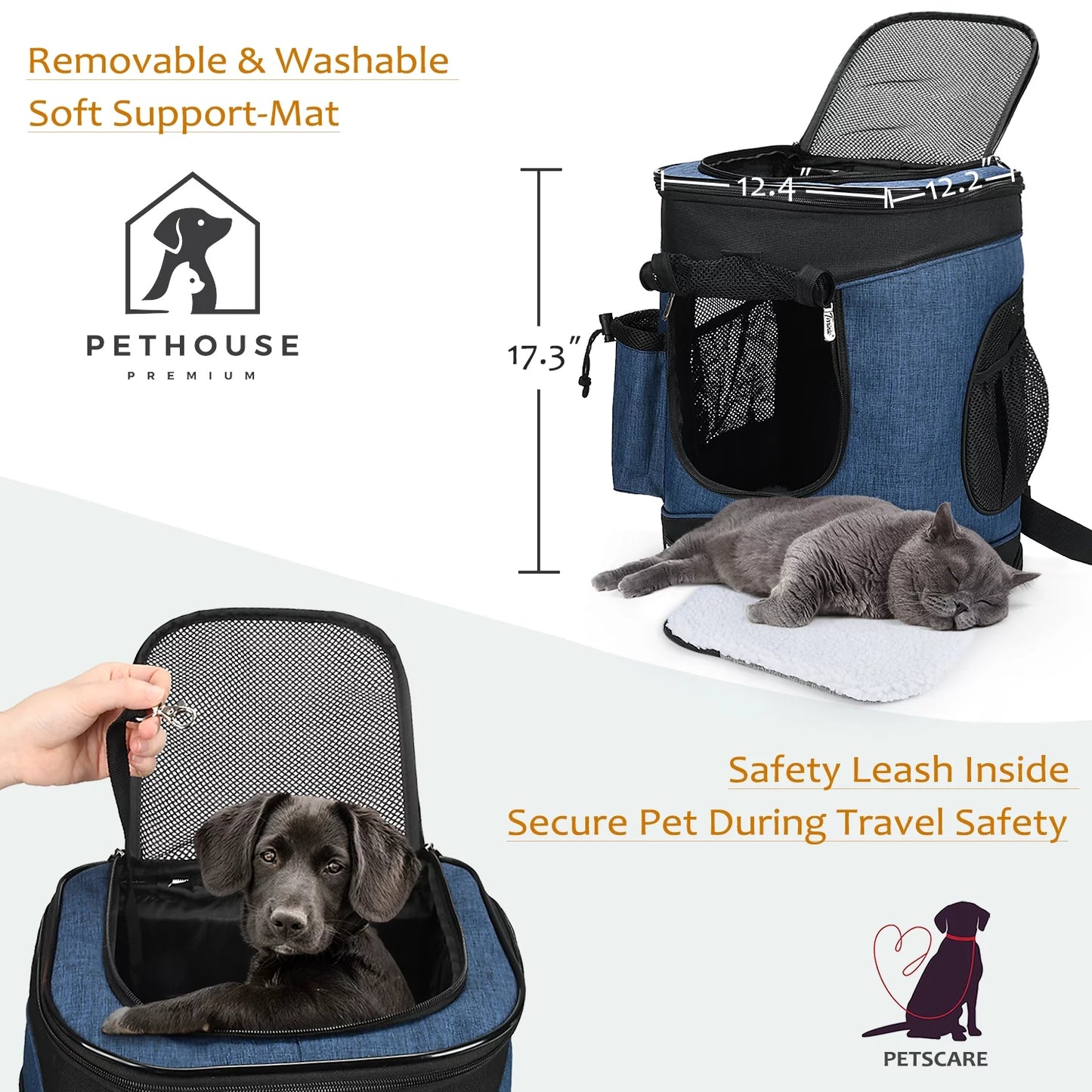 Medium Pet Travel Backpack Carrier for Dogs Cat Animal Puppy, Breathable Mesh Net Removable Sherpa Bed Outdoor Carrier F