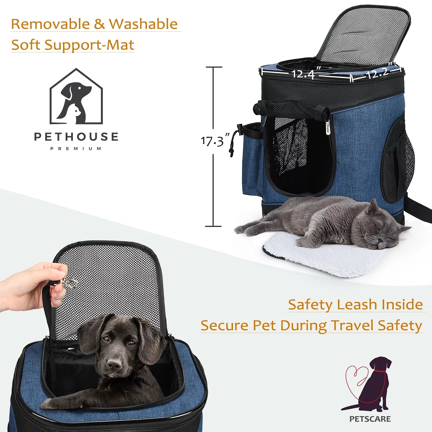 Medium Pet Travel Backpack Carrier for Dogs Cat Animal Puppy, Breathable Mesh Net Removable Sherpa Bed Outdoor Carrier F