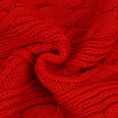 Dog Christmas Sweater Stretchy Pet Coat for Small Dogs Male Turtleneck Small Dog Sweater Red Puppy Clothes Knitwear Puppy Coats with Gingham Patchwork Pet Clothes for Fall Winter