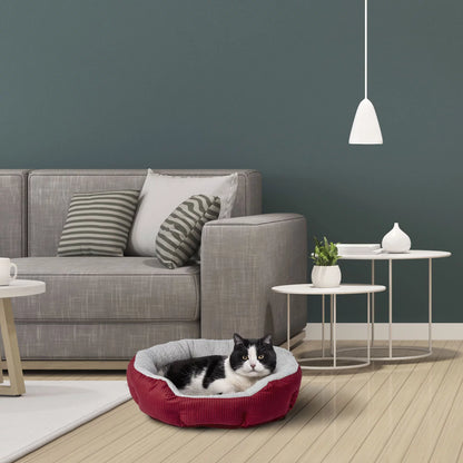 Cuddler Small Cat / Dog Bed Gift Set, Red and Black/White Buffalo Plaid