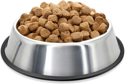 Stainless Steel Dog Bowl No Mess Non Spill Dog Water Bowl Rubber Base Dog Bowls for Medium Sized Dog, Food and Water Dish, Pet Food Holder, 22 Cm