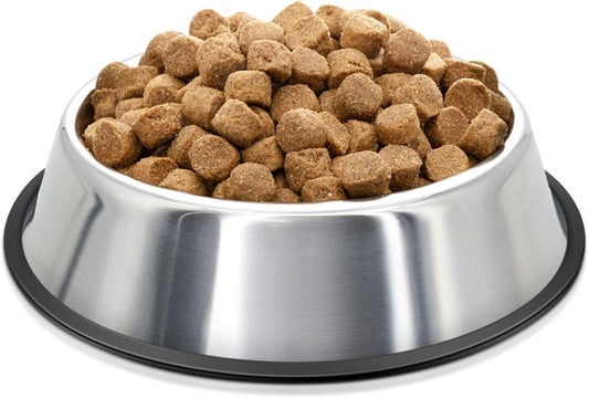 Stainless Steel Dog Bowl No Mess Non Spill Dog Water Bowl Rubber Base Dog Bowls for Medium Sized Dog, Food and Water Dish, Pet Food Holder, 22 Cm