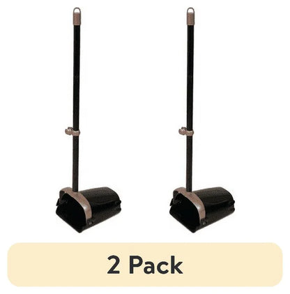 Pooper Scooper Swivel Bin and Rake Dog Poop Scooper with 2 Odor Eliminating Bags, Black