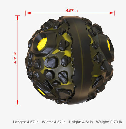 Dog Squeaky Toys Ball for Aggressive Chewers, Durable Tough Chew Toys for Teeth Cleaning