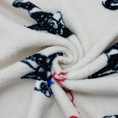 Fluffy Flannel Fleece Pet Dog Bed Throw Blanket Cover for Couch, 29.5 X 39.5 Inches Cute Animals Design Doggy Blankets for Small Medium Puppy Cats (Beige, Bulldog)