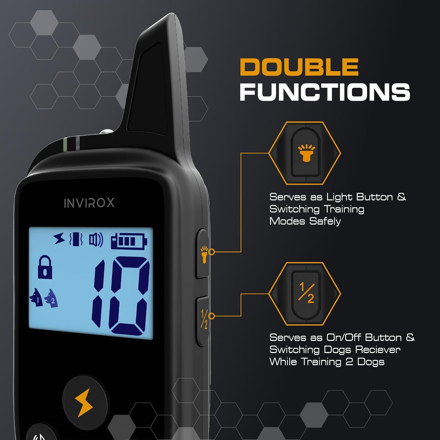 Dog Training Collar [2025 Edition] 123 Levels Dog Training Collar with Remote 1100Yd Range E Collar for Dogs Training 100% Waterproof Rechargeable, Manual Bark Collar for Large Dog