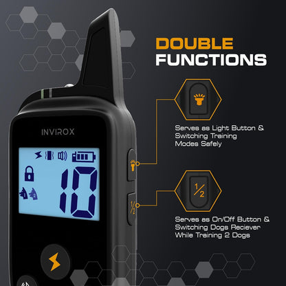 Dog Training Collar [2025 Edition] 123 Levels Dog Training Collar with Remote 1100Yd Range E Collar for Dogs Training 100% Waterproof Rechargeable, Manual Bark Collar for Large Dog