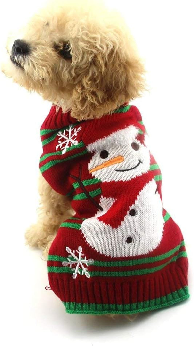 Rudolph the Red Nosed Reindeer Sweater Pet Holiday Clothes Cat Sweater Dog Sweater Winter Clothing Teddy Poodle Autumn Winter Clothes Dog Clothes (Red Nose, Xx-Small)