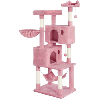 73"H Multi-Level Cat Tree Tower with Condos and Perches, Dark Gray