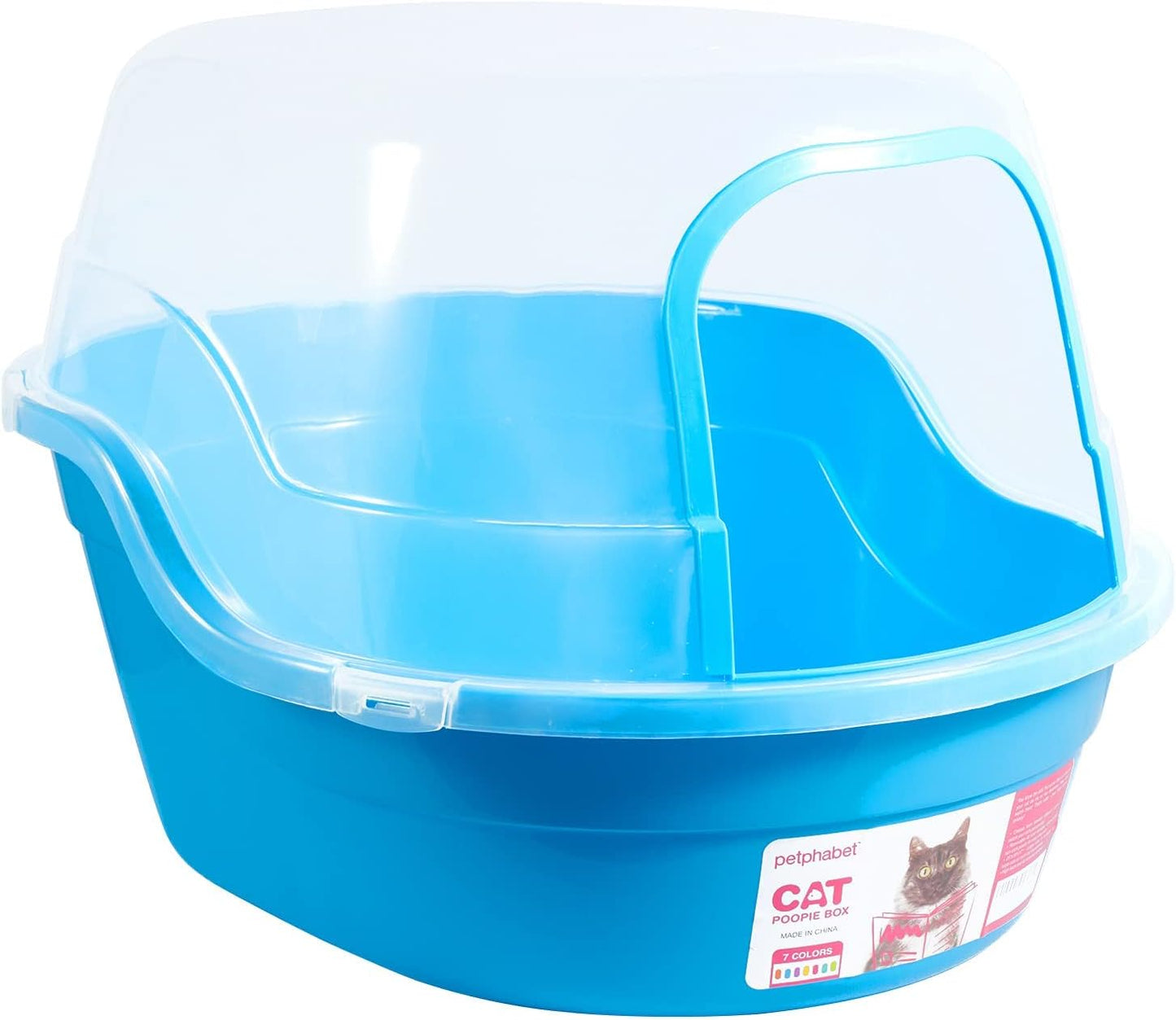 Jumbo Hooded Cat Litter Box, Extra Large, Teal