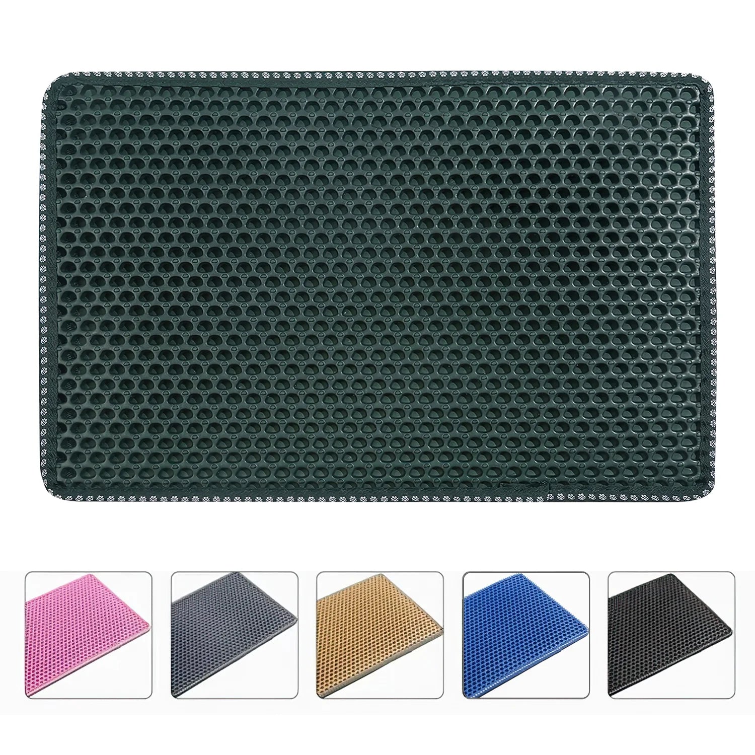 Double Layer anti Tracking Waterproof Cat Litter Trapping Mat Gray