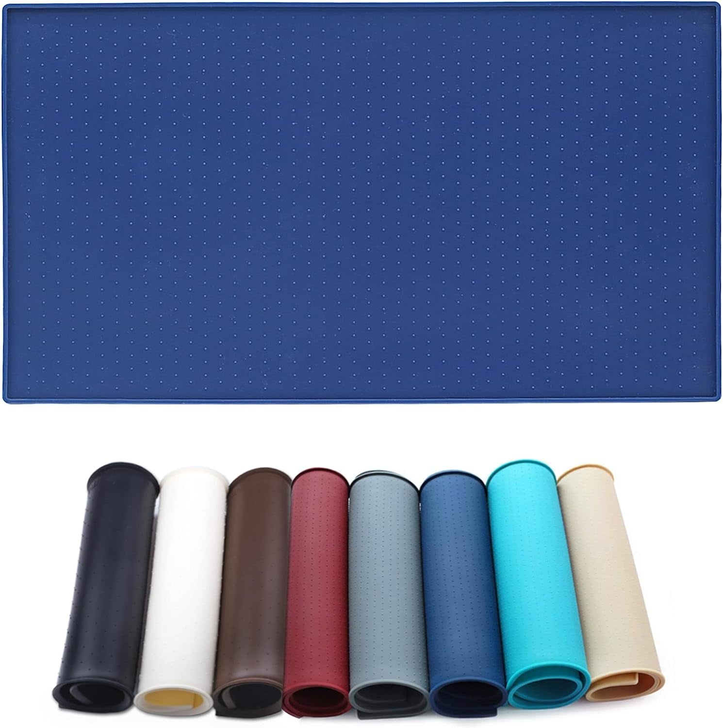 Cat Feeding Mat, Silicone Pet Food Mat, Food Grade Waterproof Anti-Messy Raised-Edges Mat for Puppy Kitty Dog Cat, S(19X12Inch), Burgundy