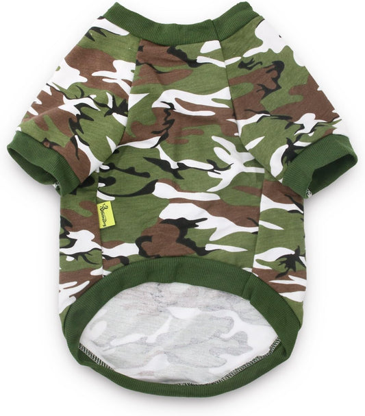 Large Dog Tee Shirts - Army Green, XXXL for Medium Dogs, Boys