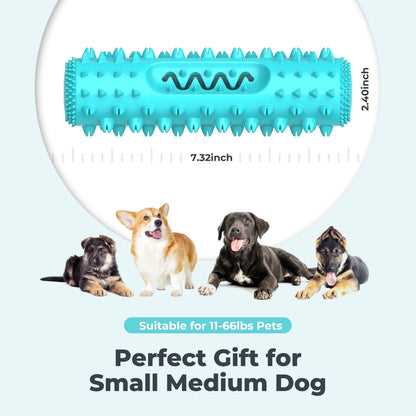 Dog Chew Toys for Aggressive Chewers Small Medium Breed, Indestructible Dog Squeaky Toys, Puppy Chew Toothbrush Toys Dog Teeth Cleaning