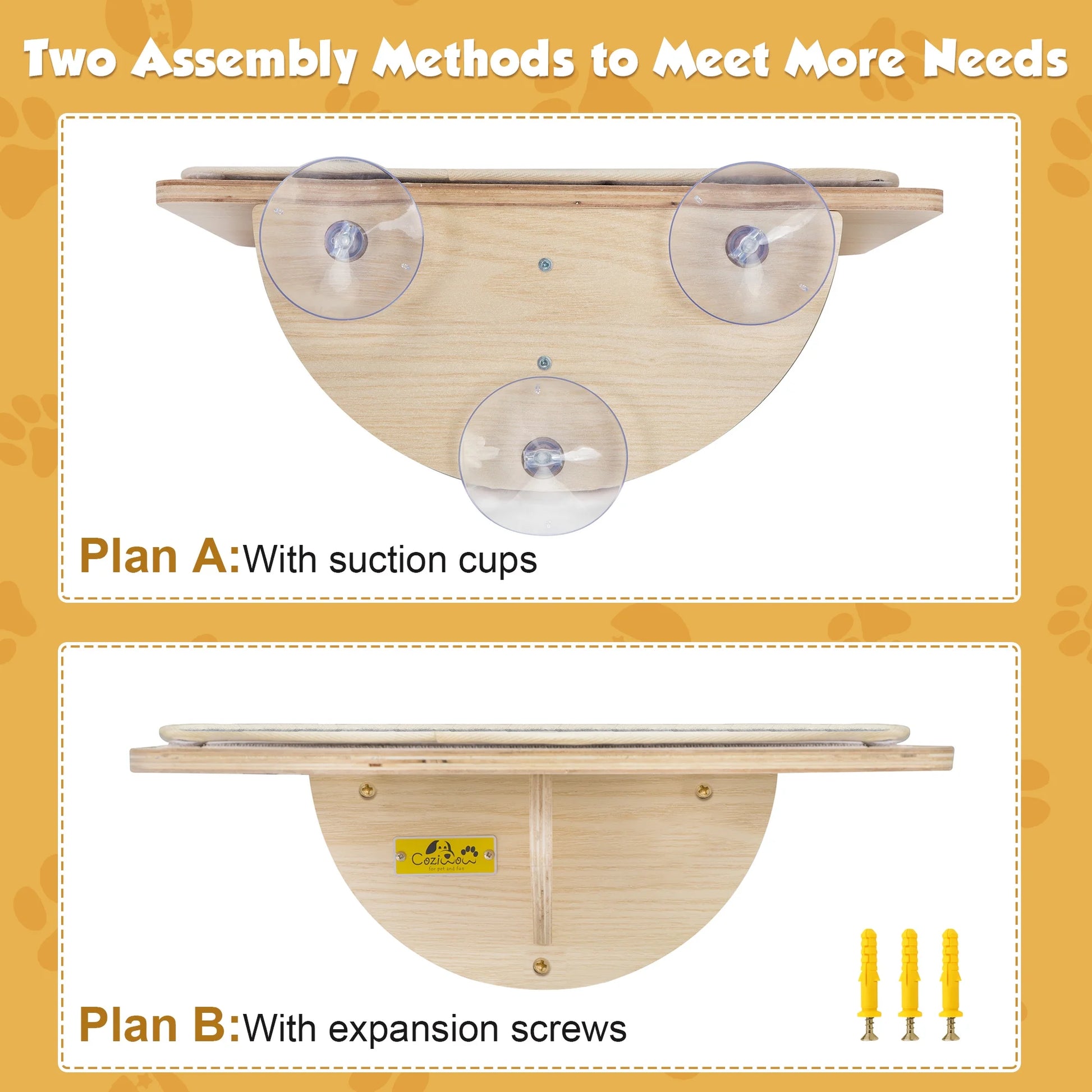 Cat Window Perch Cat Hammock Window Seat W/ Strong Suction Cups, Holds up to 22 Lbs