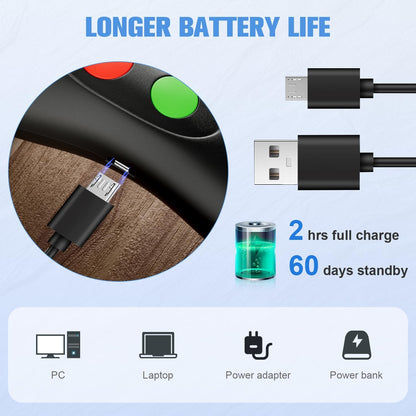 Anti Barking Device Rechargeable Ultrasonic Dog Bark Deterrent Stops Bad Behavior up to 50 Ft Effective Control Range Safe Humane for Indoor Outdoor Use Black