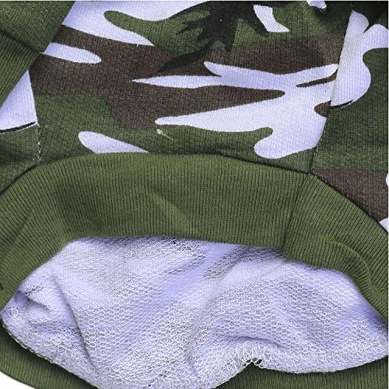 XS Dog Clothes Camo Dog Tshirts for Dogs Puppy Camo Pet Clothes, XS, Green