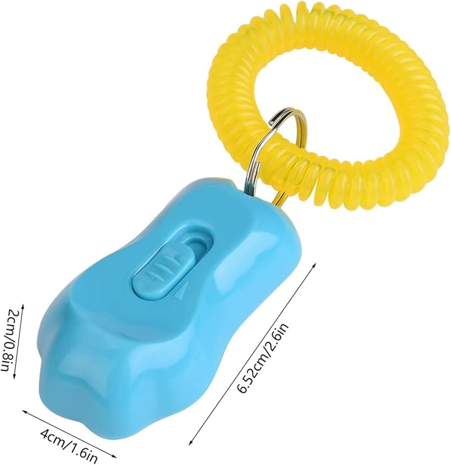 Dog Clicker for Training, 2 Packs Dog Training Clicker Pet Behavioral Training Clicker, Adjustable 3 Gears Pet Dog Training Clicker with Wrist Strap for Dogs Cats Birds Horses, Sky Blue