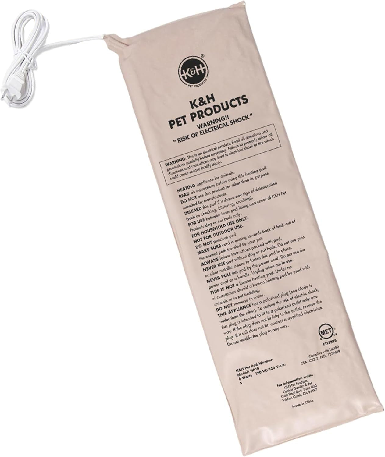 Pet Bed Warmer, Turn Any Pet Bed into a Heated Cat or Dog Bed, Waterproof Indoor Heated Warming Pad Insert, Automatic Temperature, Safety Listed - Extra-Large 25.5 X 15.75In Tan