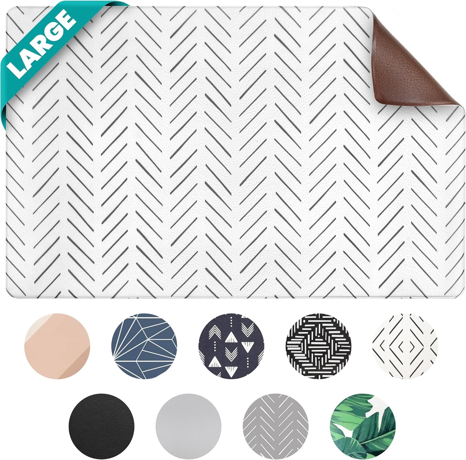 Dog Mat for Food and Water, Cat Feeding Mat | Waterproof Dog Bowl Mat | Non-Slip Pet Food Mat for Floors | Pet Mats for Food and Water | Easy to Clean