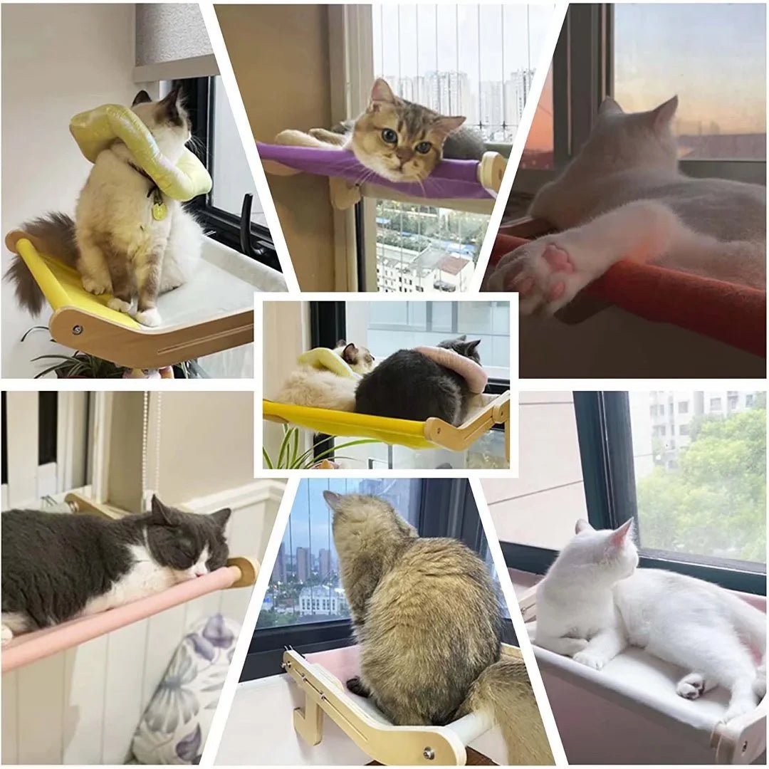 Medium Cat Sill Window Perch Lounge Mount Hammock Window Seat Bed Shelves for Indoor Cats,Purple