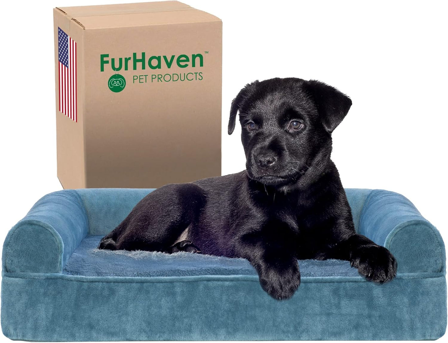 Memory Foam Dog Bed for Large Dogs W/ Removable Bolsters & Washable Cover, for Dogs up to 125 Lbs - Plush & Southwest Kilim Woven Decor Sofa - Desert Brown, Jumbo Plus/Xxl