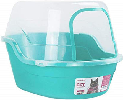 Jumbo Hooded Cat Litter Box, Extra Large, Teal