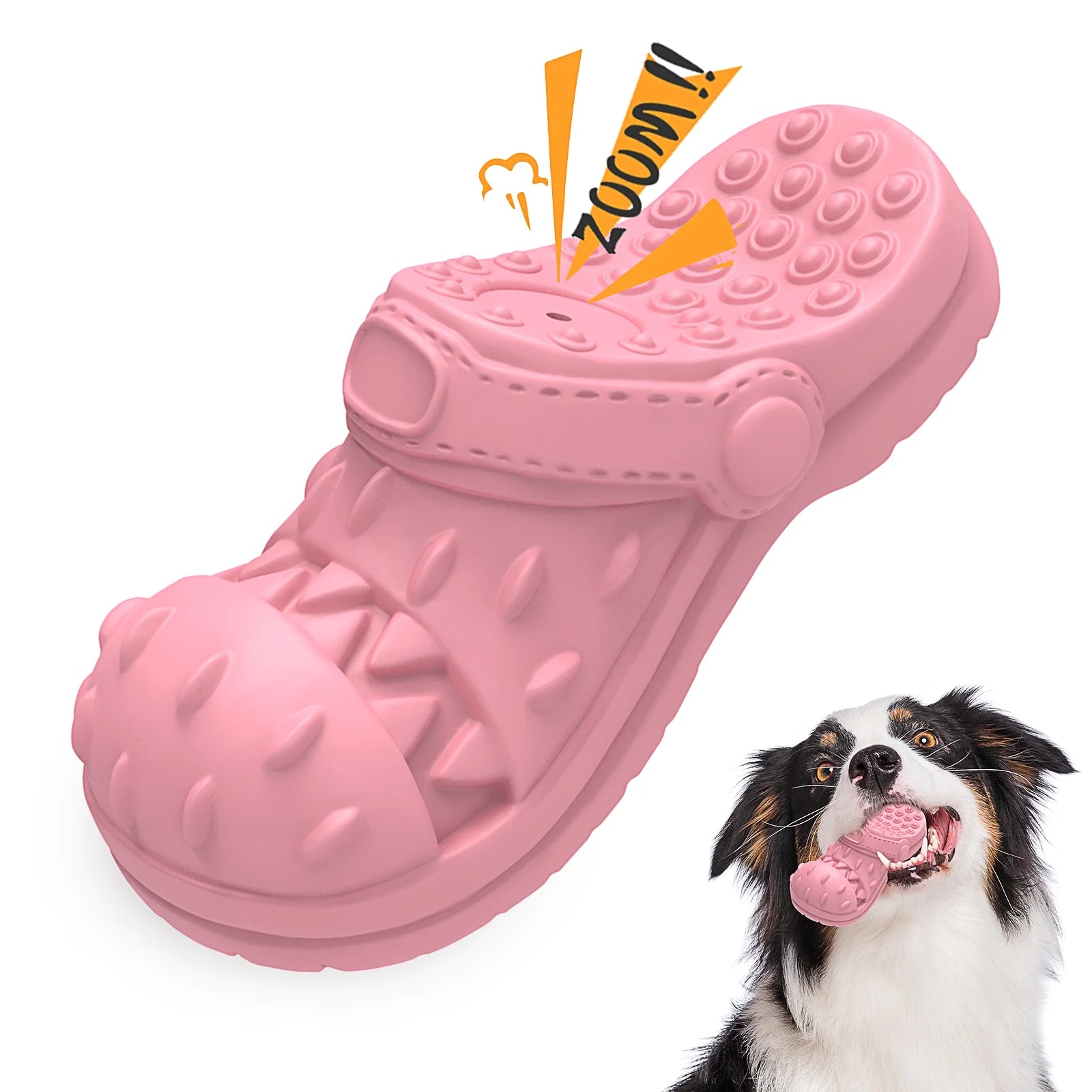 Squeaky Dog Toys Dog Chew Toy for Aggressive Chewer, Teeth Cleaning Shoe Shape Squeaky Dog Toys