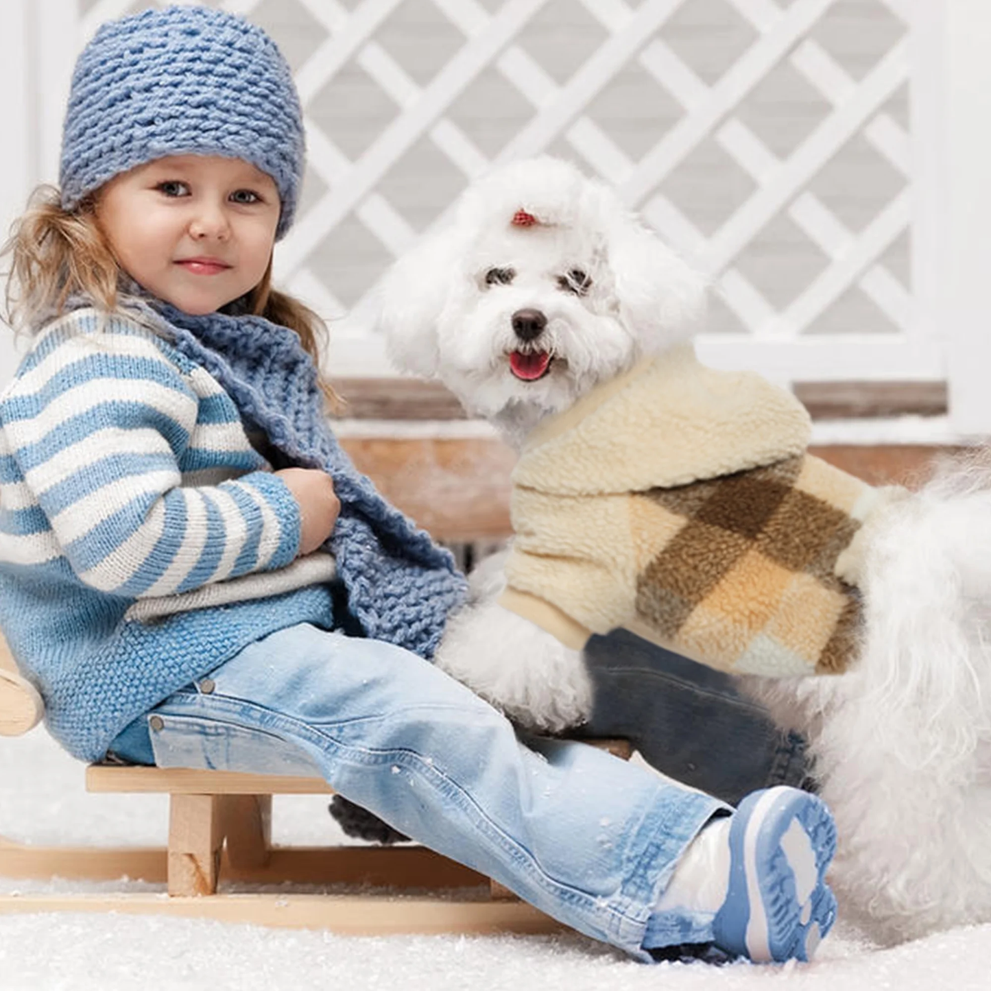 Warm Dog Coat Fleece Lining Dog Hoodie Cold Weather Dog Jacket Winter Pet Clothes for Small and Medium Dogs