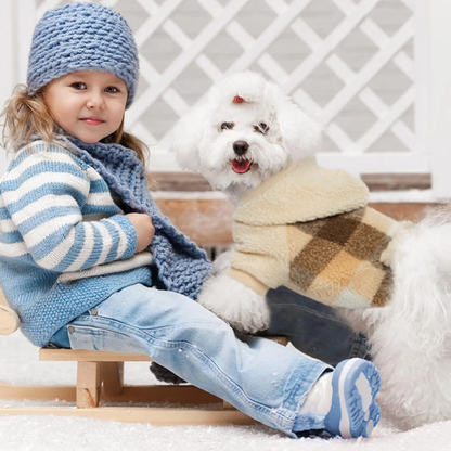 Warm Dog Coat Fleece Lining Dog Hoodie Cold Weather Dog Jacket Winter Pet Clothes for Small and Medium Dogs