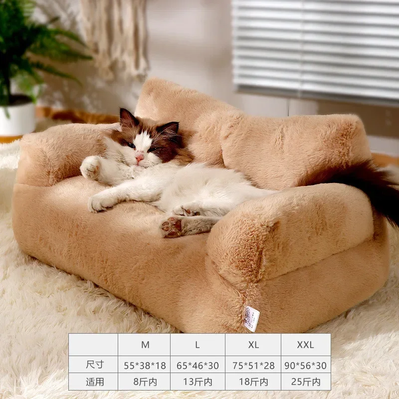 Cat Bed House Plush Dog Sofa Beds Washable Warm Pet Dog Nest Cat Beds Sofa Comfortable Cats Cushion Dog Sleep Winter Furniture
