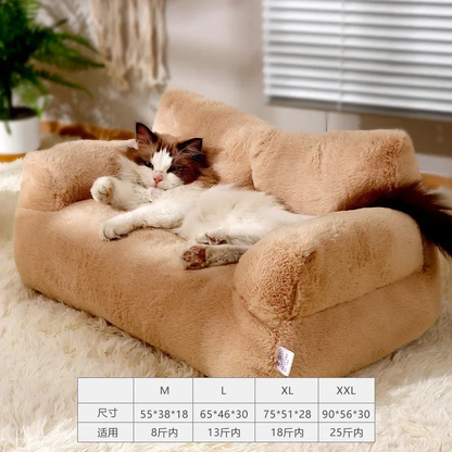 Cat Bed House Plush Dog Sofa Beds Washable Warm Pet Dog Nest Cat Beds Sofa Comfortable Cats Cushion Dog Sleep Winter Furniture